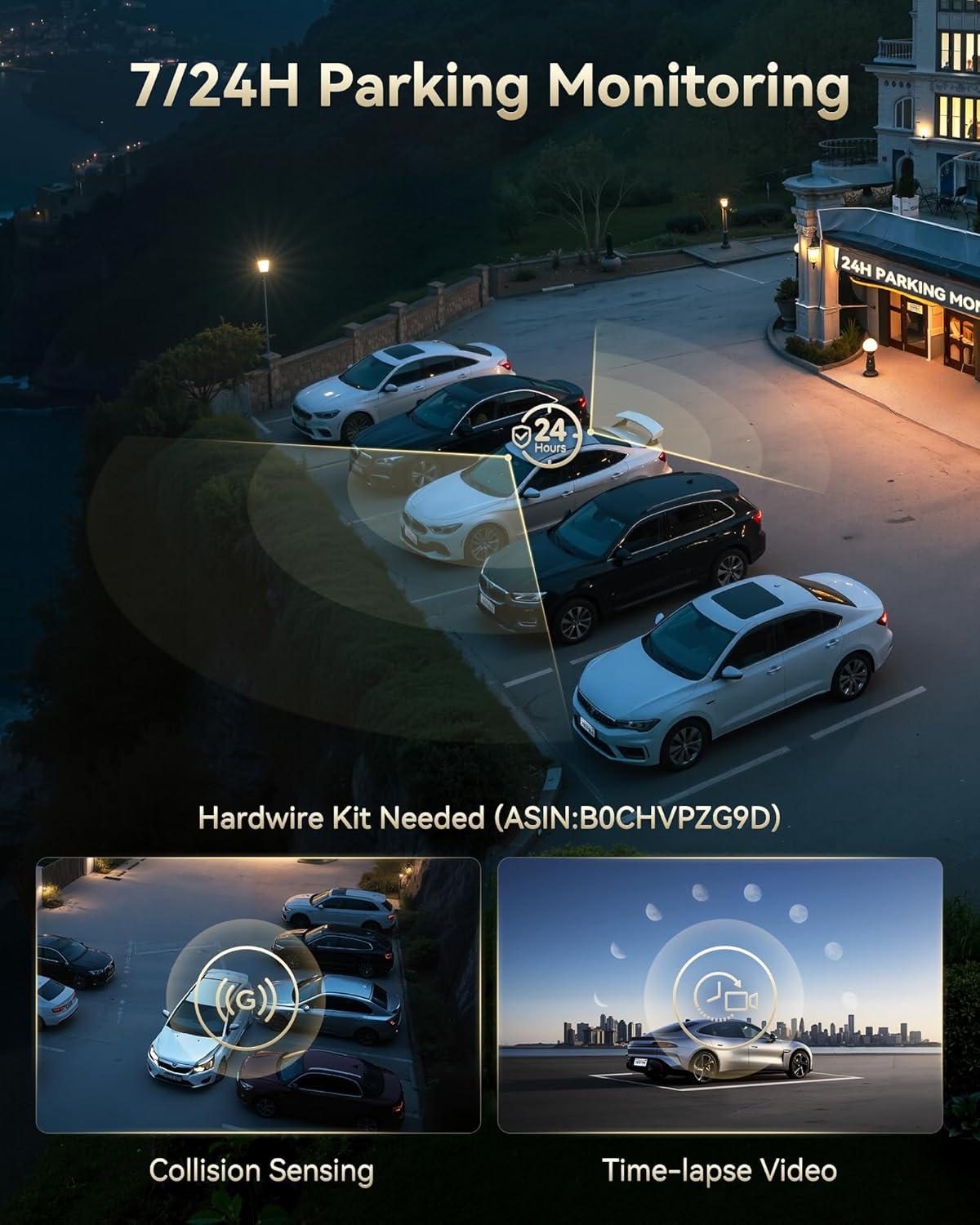 imageREDTIGER F77 4K4K Dash Cam Front and Rear Dual STARVIS 2 IMX678 HDR Builtin 128GB eMMC Voice Control Dash Camera for Cars with 58GHz WiFi 4 Touch Screen GPS Night Vision 24H Parking ModeF77 V1128GB eMMC