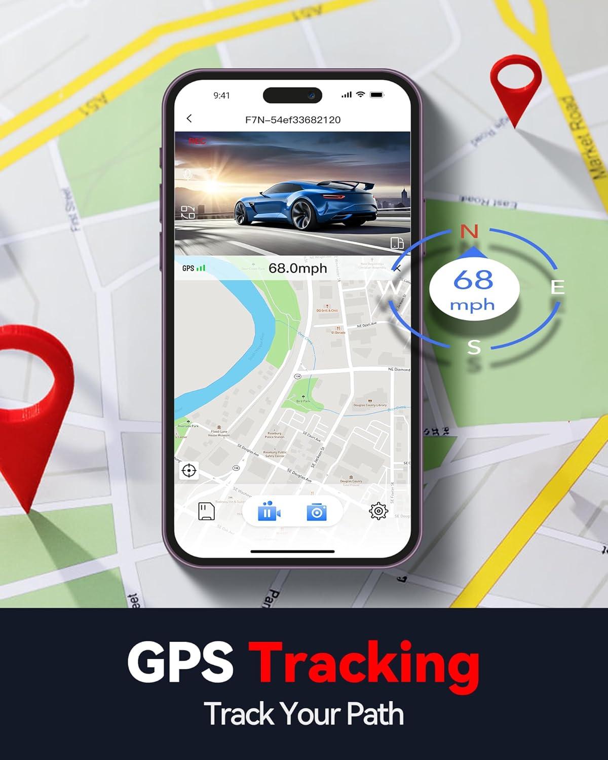 imageREDTIGER F7N 4K Dash Cam Front and RearBuiltin WiFi GPS 4K1080P Dual Dash Camera for Cars318 inch Display Dashcam170 Wide Angle Dashboard Camera Recorder Night VisionParking Monitor