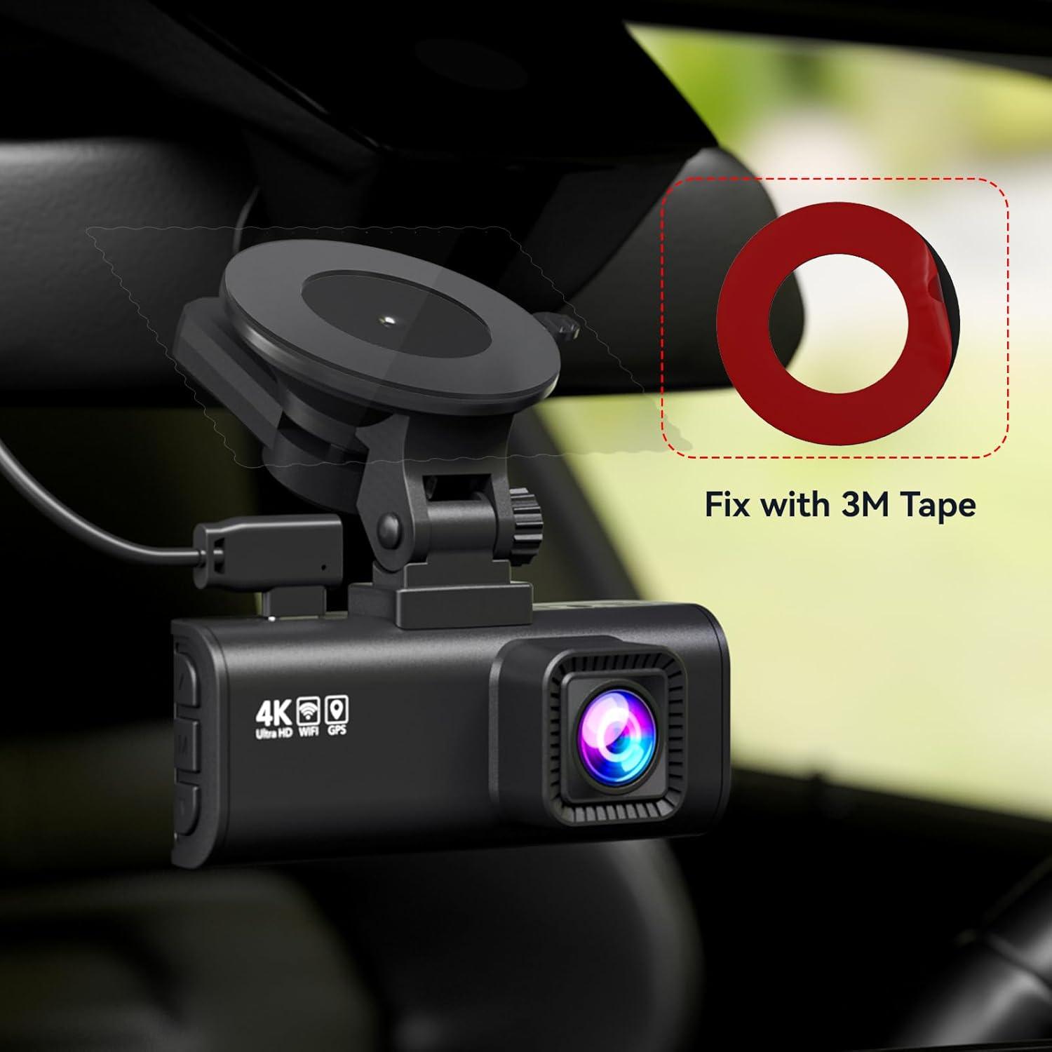 imageREDTIGER Round DoubleSided Adhesive Pad and Electrostatic StickersSuitable for Dash Cam Suction Cup MountingEnhanced Safety and Stability on Car Windshield Mount