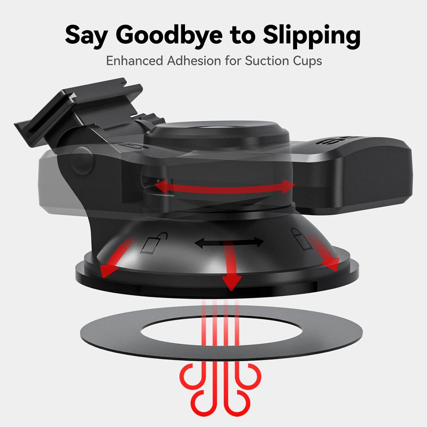 imageREDTIGER Round DoubleSided Adhesive Pad and Electrostatic StickersSuitable for Dash Cam Suction Cup MountingEnhanced Safety and Stability on Car Windshield Mount