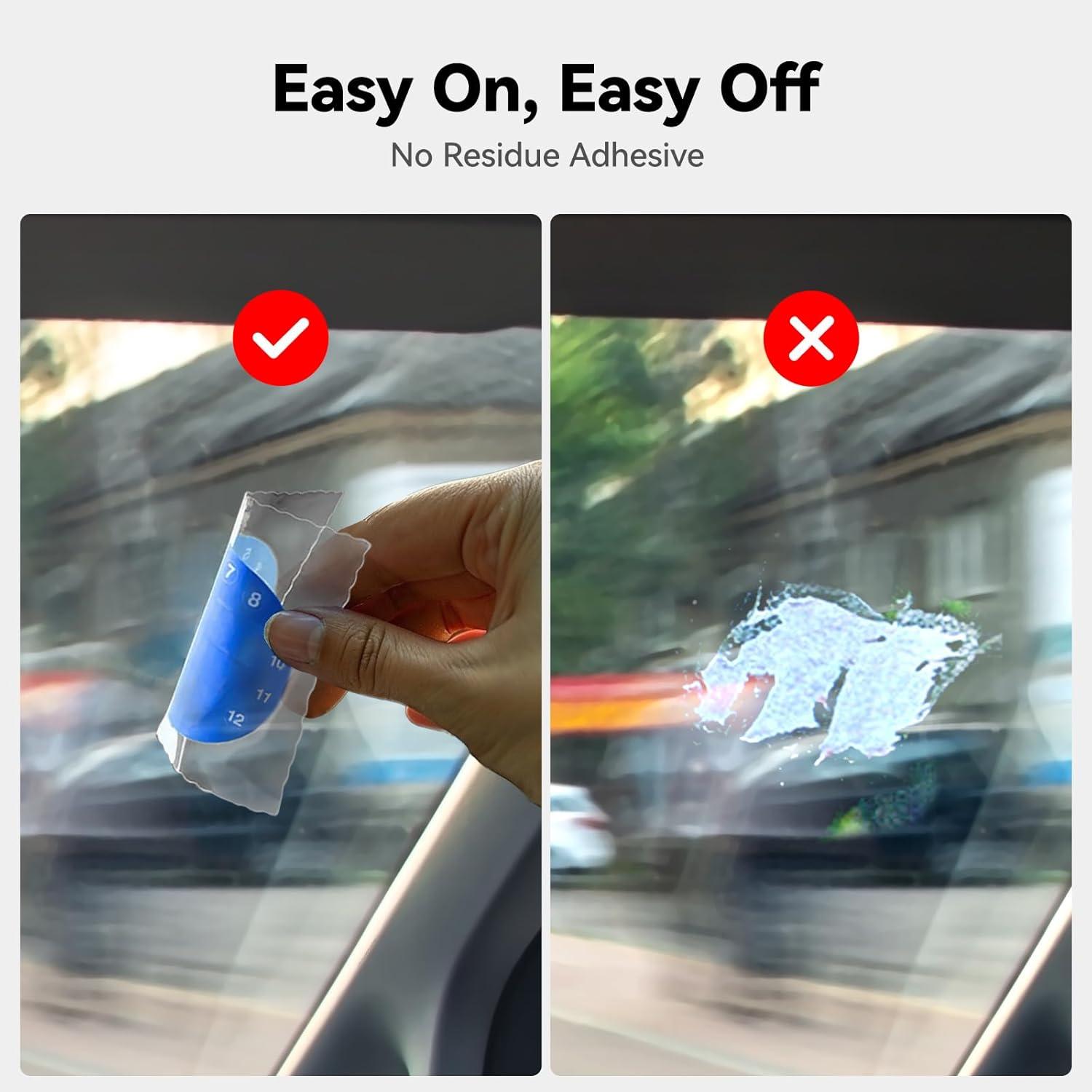 imageREDTIGER Round DoubleSided Adhesive Pad and Electrostatic StickersSuitable for Dash Cam Suction Cup MountingEnhanced Safety and Stability on Car Windshield Mount