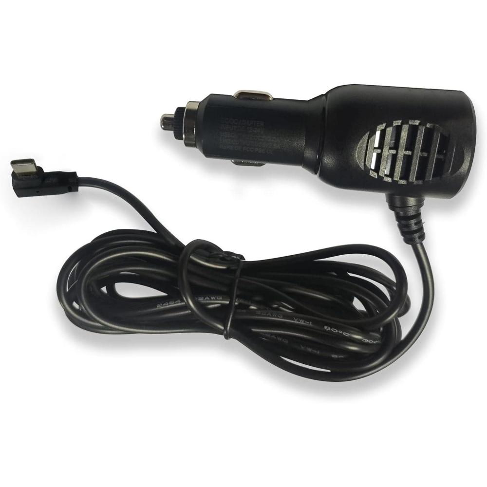 imageCar Charger TypeC Adapter for Dash cam Replacement Vehicle Power Cable Cord