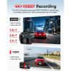 imageREDTIGER F4 Pro 4K Dash Cam Front and Rear STARVIS 2 Sensor 128GB Card Included Builtin 58GHz WiFi6 22inch Touch Screen Dash Camera for Cars Voice Control 24H Parking Mode