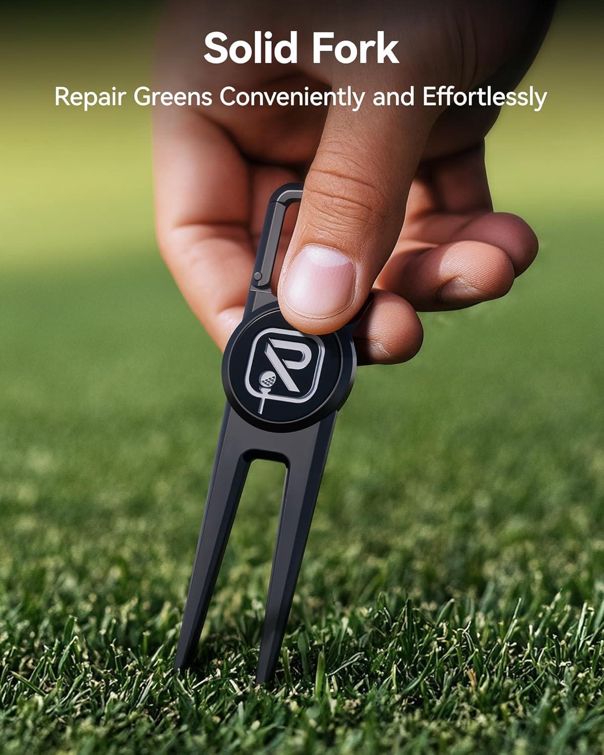 imageREDTIGER 4in1 Golf Metal Divot Tool Golf Divot Repair Tool  Versatile Design with Magnetic Ball Marker Bottle Opener Groove Cleaner ampamp Belt Clip  Built for Golf Enthusiasts