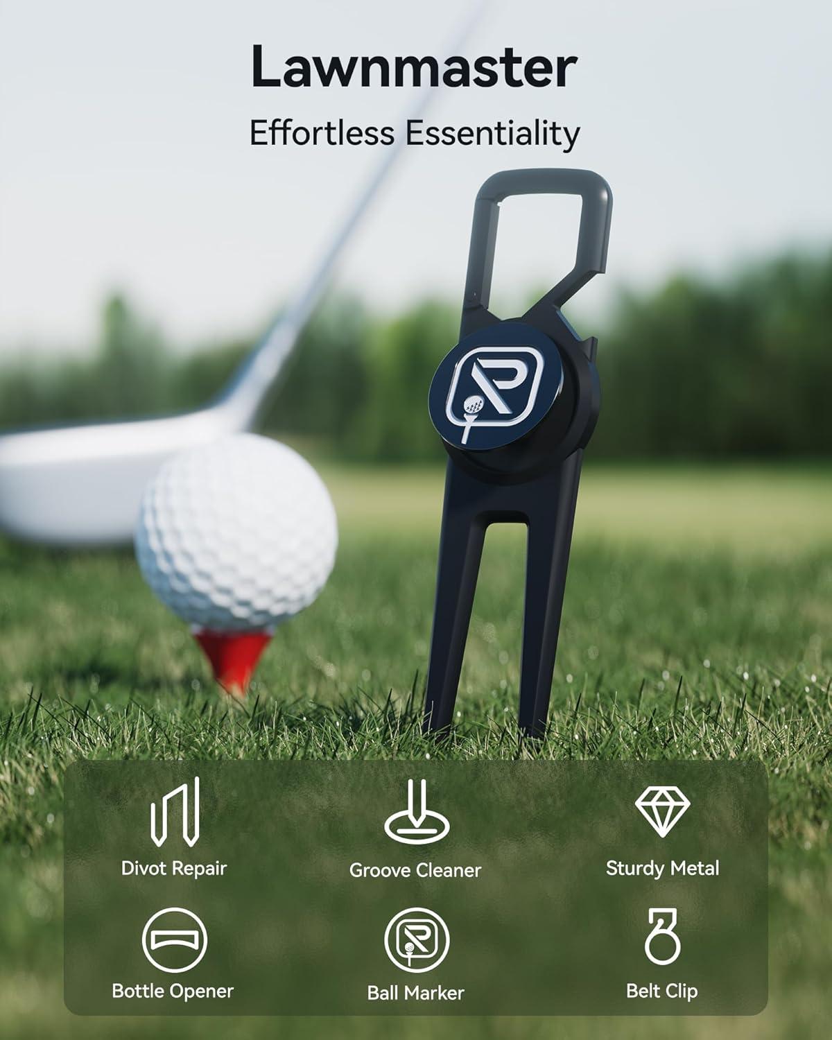 imageREDTIGER 4in1 Golf Metal Divot Tool Golf Divot Repair Tool  Versatile Design with Magnetic Ball Marker Bottle Opener Groove Cleaner ampamp Belt Clip  Built for Golf Enthusiasts