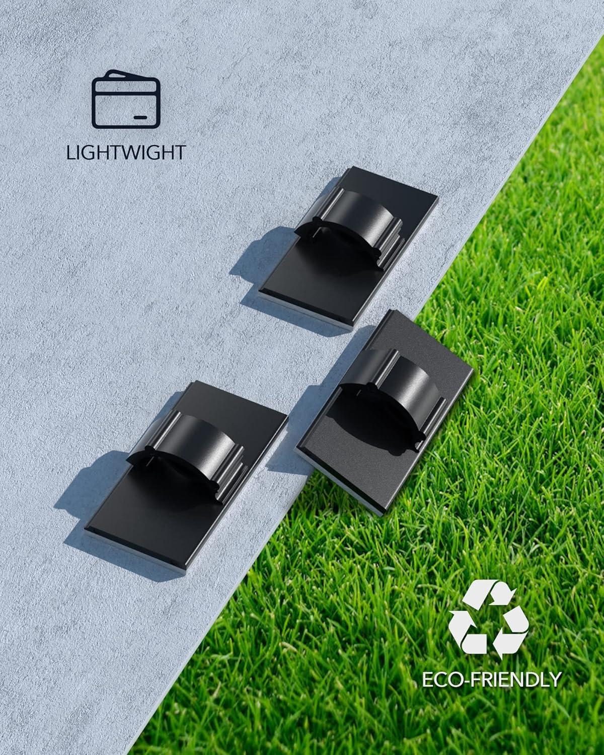 imageREDTIGER Cable Clips with Strong SelfAdhesive Easy for Installation Without Any residues and Damage Suitable for Inside The car  5 Pcs Black