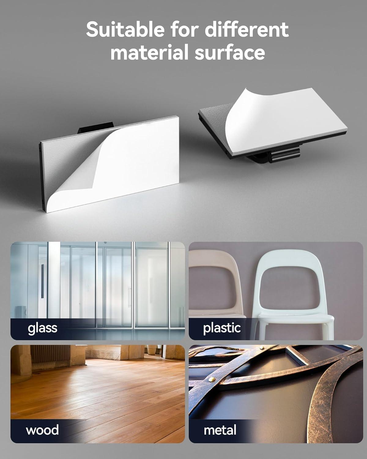 imageREDTIGER Cable Clips with Strong SelfAdhesive Easy for Installation Without Any residues and Damage Suitable for Inside The car  5 Pcs Black