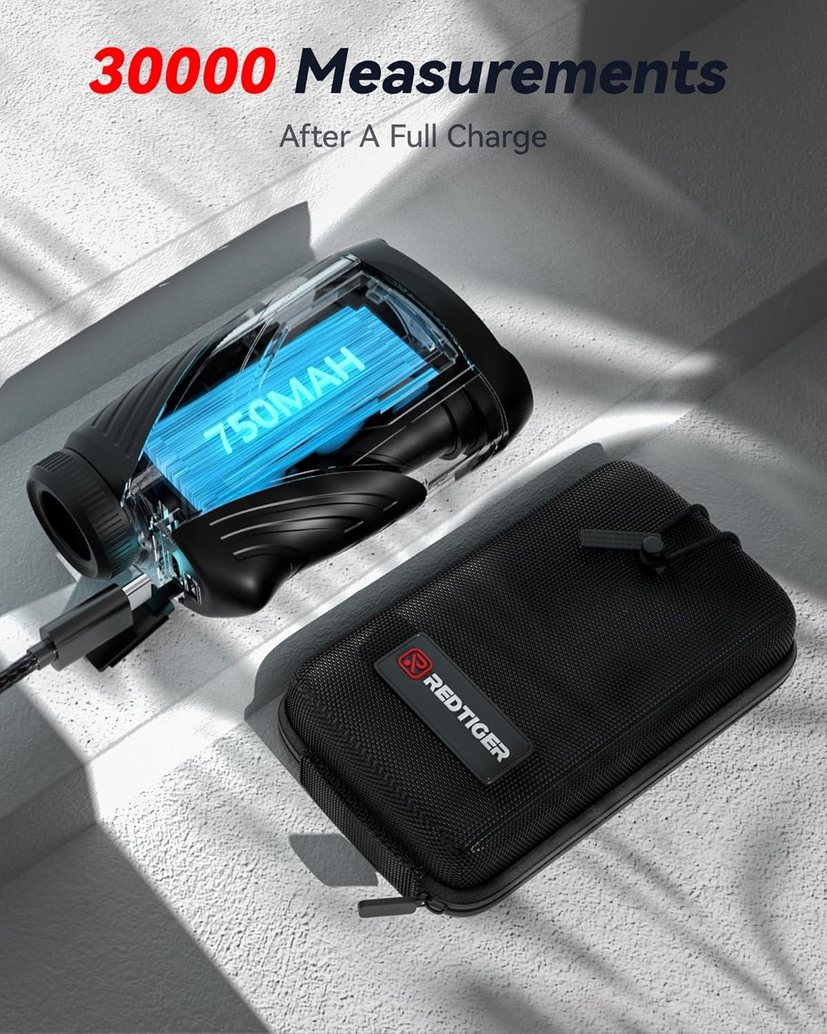 imageREDTIGER Golf Rangefinder 7X Magnification 1200 Yards Laser Range Finder with Slope Builtin Magnetic Bracket Flag Pole Locking VibrationRechargeable GolfVue Series 1 pro