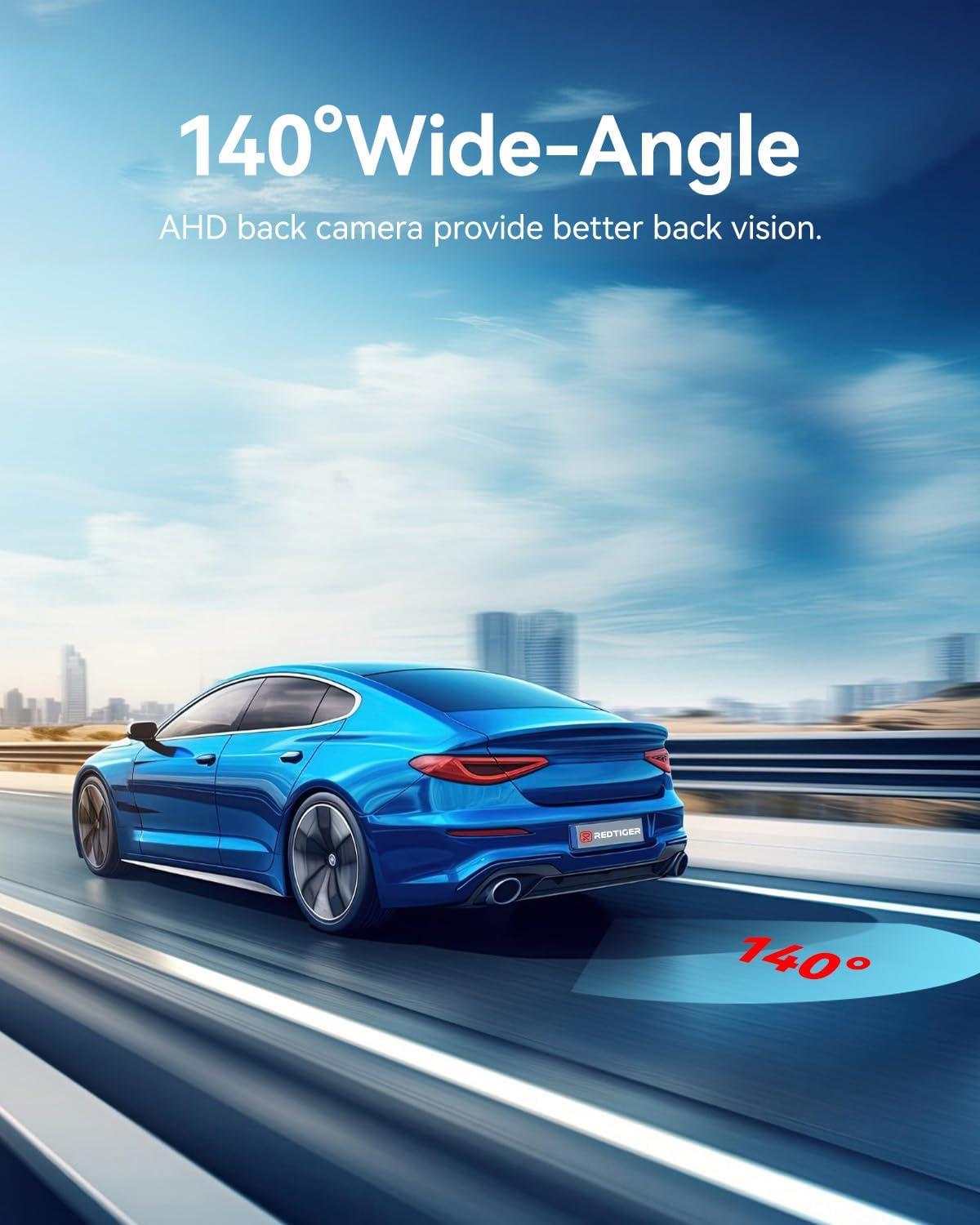 imageREDTIGER Original Rear Camera for Dash Cam Suitable for Redtiger Series Dash Cam 1080P Waterproof Backup Camera with Cable