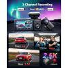 imageREDTIGER F17 Elite 4K 3 Channel Dash Cam STARVIS 2 IMX678 ampamp IMX675 128GB Card Full Night Color 4K25K1080P Front and Rear Inside Touch Screen Voice Control 5GHz WiFi 6 GPS HDR Parking Mode