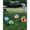 imageREDTIGER Magnetic Golf Ball Marker Set 4 Fun and Colorful Metal Magnetic Ball Markers with 2 Hat Clips Perfect for Golf Enthusiasts