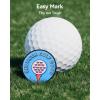 imageREDTIGER Magnetic Golf Ball Marker Set 4 Fun and Colorful Metal Magnetic Ball Markers with 2 Hat Clips Perfect for Golf Enthusiasts