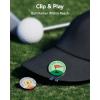 imageREDTIGER Magnetic Golf Ball Marker Set 4 Fun and Colorful Metal Magnetic Ball Markers with 2 Hat Clips Perfect for Golf Enthusiasts