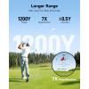 imageREDTIGER Mini Golf Range Finder with 1200 Yards IP65 Waterproof and Slope Switch 7X Magnification Magnetic ampamp Rechargeable Golf Rangefinder Flag Pole Lock VibrationWhite