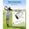 imageREDTIGER Mini Golf Range Finder with 1200 Yards IP65 Waterproof and Slope Switch 7X Magnification Magnetic ampamp Rechargeable Golf Rangefinder Flag Pole Lock VibrationWhite