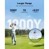 imageREDTIGER Mini Golf Range Finder with 1200 Yards IP65 Waterproof and Slope Switch 7X Magnification Magnetic ampamp Rechargeable Golf Rangefinder Flag Pole Lock VibrationChocolate