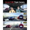 imageREDTIGER 530 AllRound 3 Channel Dash Cam 25K25K1080P Front Rear and Inside Triple Car Dash Camera include128GB Card Touch Screen IR Night Vision Builtin WiFi GPS Parking ModeVP20