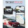 imageREDTIGER 530 AllRound 3 Channel Dash Cam 25K25K1080P Front Rear and Inside Triple Car Dash Camera include128GB Card Touch Screen IR Night Vision Builtin WiFi GPS Parking ModeVP20