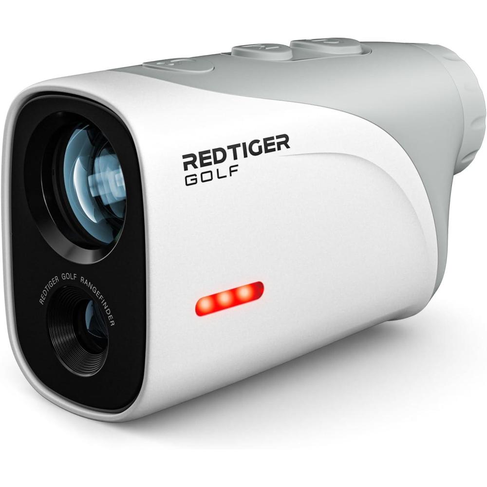 imageREDTIGER Mini Golf Range Finder with 1200 Yards IP65 Waterproof and Slope Switch 7X Magnification Magnetic ampamp Rechargeable Golf Rangefinder Flag Pole Lock VibrationWhite