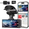 imageREDTIGER 4K Dash Cam Front and Rear STARVIS 2 Sensor Touch Screen 318quot 128GB Card Included Voice Control 58GHz WiFi Car Dash Camera GPS Night Vision Emergency Lock Parking Mode F7N Touch