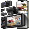 imageREDTIGER F17 4K 3 Channel Dash Cam 5GHz WiFi Builtin GPS with 64GB Card 2160P1080P1080P Front and Rear Inside Triple Car Camera with 3 Inch Screen IR Night Vision G Sensor WDR Parking Mode
