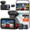 imageREDTIGER ViewClear 70 4K25K Dash Cam Front and Rear STARVIS 2 IMX678 x Wondrix Sensor Dual HDR Hyper Night Clarity 58GHz WiFi 6 30MBS Fast Download Dash Camera with 24H Parking Monitor