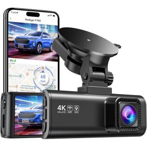 imageREDTIGER Dashcams 4K Car Camera Front UHD 2160P with WiFi GPS 316quot LCD Screen Dash Camera for Cars with Night Vision170 Wide Angle Dashboard Cam Recorder GSensor Parking Monitor