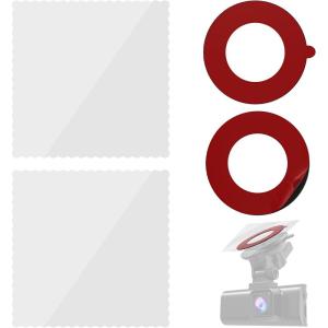 imageREDTIGER Round DoubleSided Adhesive Pad and Electrostatic StickersSuitable for Dash Cam Suction Cup MountingEnhanced Safety and Stability on Car Windshield Mount