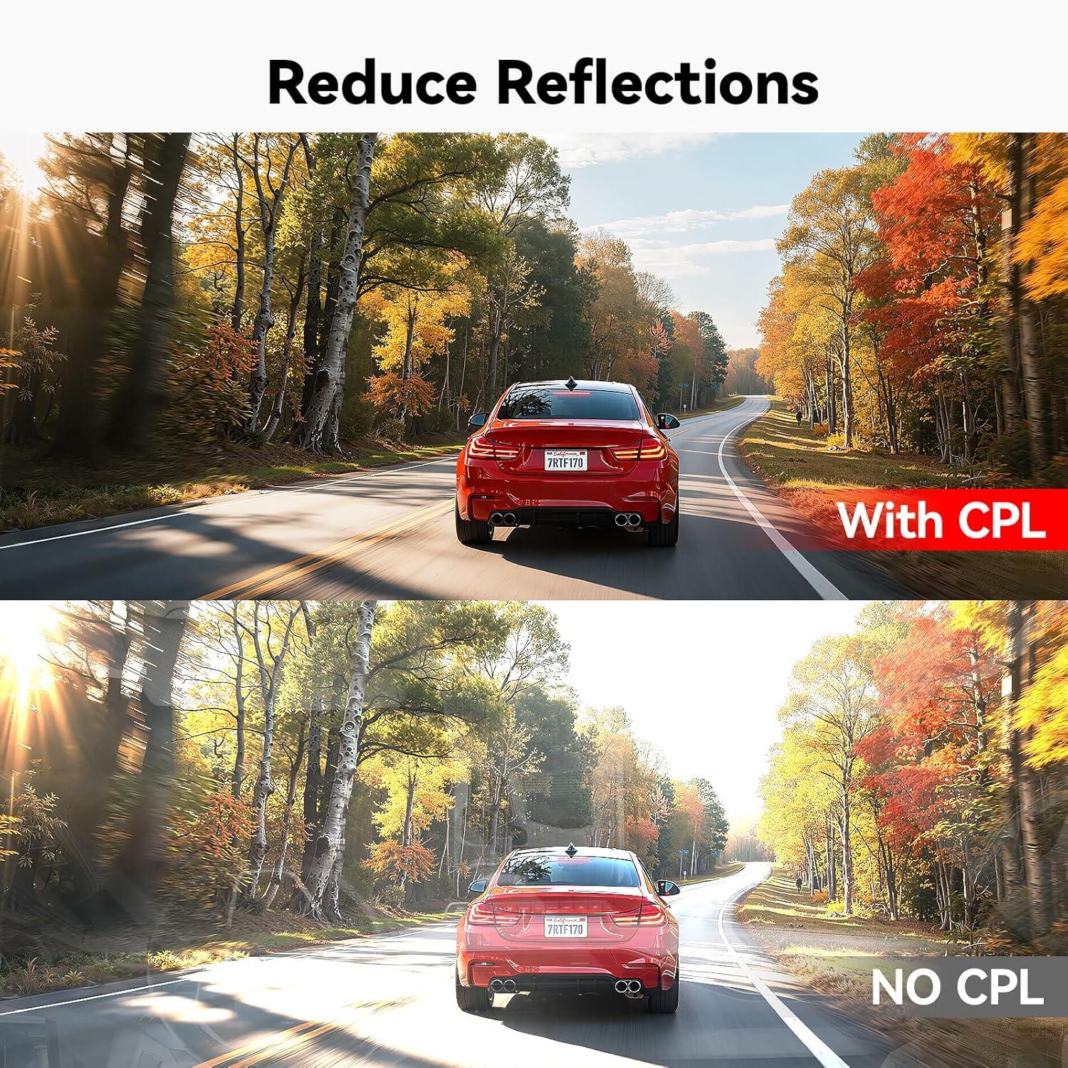 imageREDTIGER F17 Circular Polarizing Lens CPL Filter for Dash Cam Lens Protection for F17 Effect Filters Support F17 Reduce Glare ampamp ReflectionNot Compatible with F7NF17 EliteF9F4