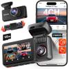 imageREDTIGER F17 Plus 4 Channel Dash Cam 27K1080P3 STARVIS 2 128GB Card Included 360 Front Inside and Rear Cabin Car Camera IR Night Vision 5GHz WiFi GPS Voice Control Touchscreen Parking Mode