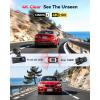 imageREDTIGER Dash Cam 4K Front and 1080P Rear STARVIS 2 Sensor 58GHz WiFi 20MBs GPS WDR amp HDR Night Vision 170Wide Angle Parking Mode Loop Recording with Emergency LockSD Card Not IncludedF7NPNO SD Card