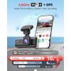 imageREDTIGER F7N Dash Cam 4K Front and Rear 1080P 58GHz WiFi20 MBs Fast Transfer 2160PFHD Car Dash Camera with 64GB Card Smart App Control Precise GPS Night Vision 24H Parking Mode